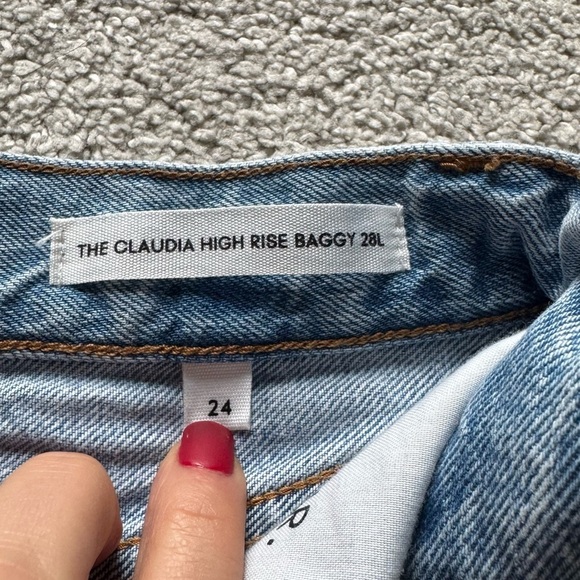 Aritzia Denim Forum jeans the Claudia high rise baggy straight leg 24 - Picture 3 of 13